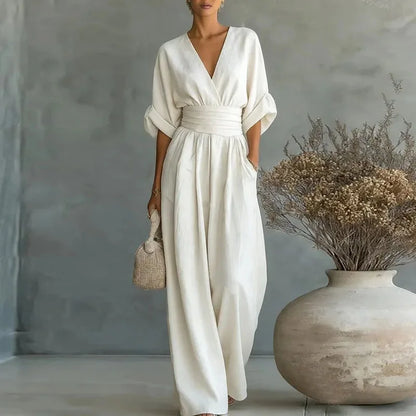 Full Size Sleeveless Wide Leg Jumpsuit Plus Size