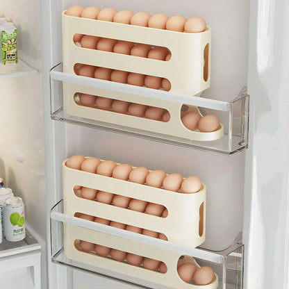 2-4-layer Slide Egg Storage Box Ladder Style Egg Box Storage Refrigerator