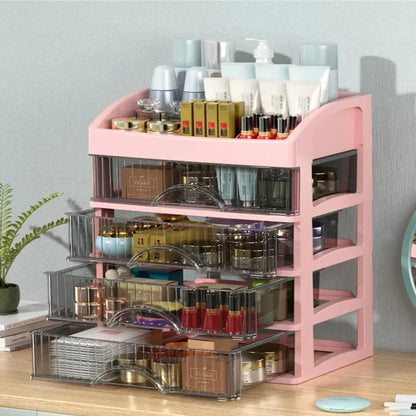 New 1Pc 5-layer Makeup Storage Box Debris Storage Box Drawer-style Dressing Table Office DeskCosmetics Multi-layerstoragecabinet