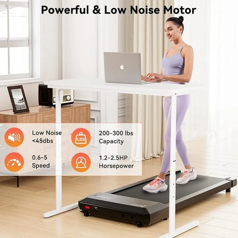 2-in-1 Home/Office 2.5 HP Walking Treadmill