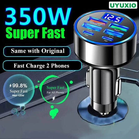 USB C Car Charger 60W PD 3.0 – Dual Port Fast Charging