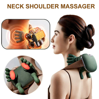 Electric Neck & Shoulder Massager – Wireless Kneading Massage Shawl for Back, Neck Pain Relief & Muscle Relaxation