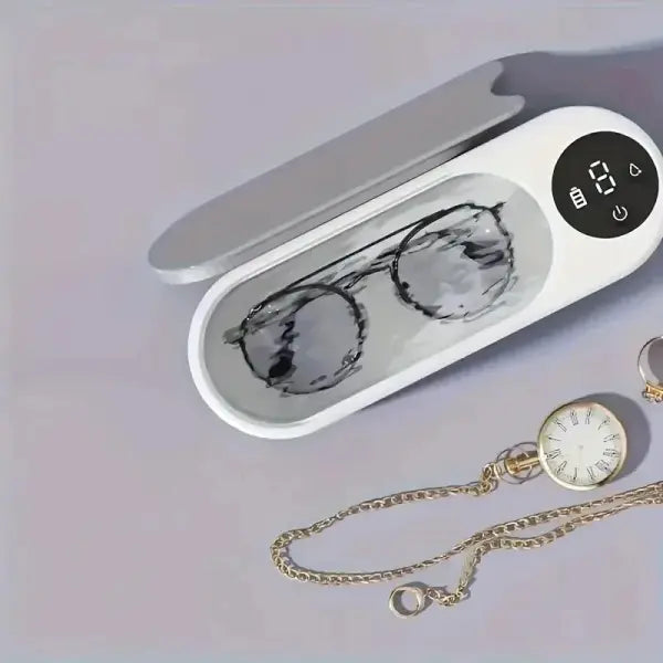 1pc High-Frequency Ultrasonic Glasses Cleaner Machine - Wireless Control, Multi-Purpose Cleaning for Eyewear and Accessories