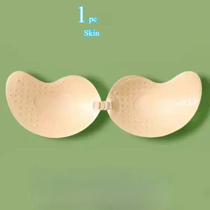 Invisible Push Up Adhesive Bra Silicone Seamless Front Closure Support